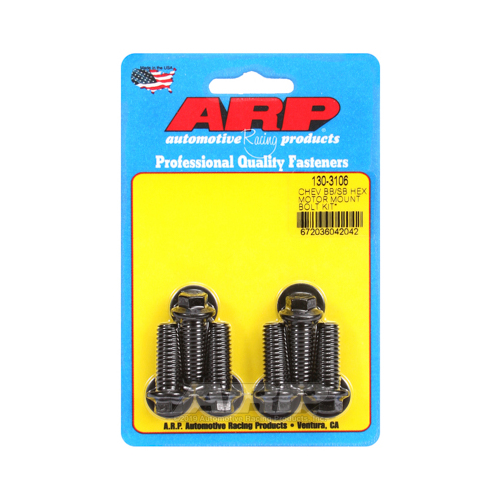 ARP Motor Mount Bolts, For Chevrolet hex, with energy suspension mounts
