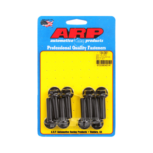 ARP Bellhousing Bolts, Hex Head, 10mm x 1.5, 1.378 UHL, Steel, Black Oxide, Kit