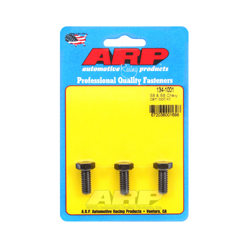 ARP Cam Bolts, High Performance, Black Oxide, 5/16 in.-18 Thread, For Chevrolet, Big/Small Block, Set of 3