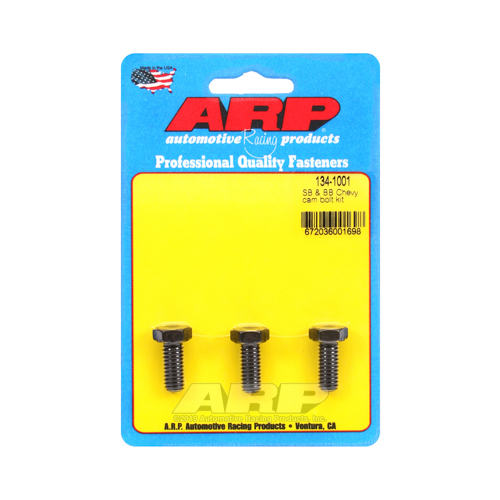 ARP Cam Bolts, High Performance, Black Oxide, 5/16 in.-18 Thread, For Chevrolet, Big/Small Block, Set of 3