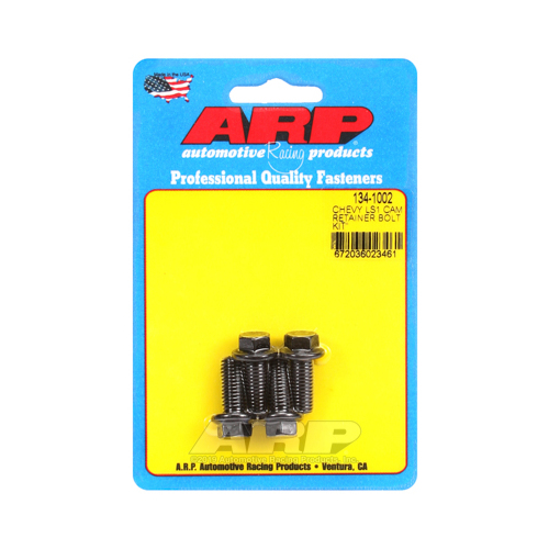ARP Cam Retainer Bolt, High Performance, Black Oxide, M8 x 1.25, 20mm UHL, For Chevrolet, 4.8, 5.3, 5.7, 6.0L, Set of 4