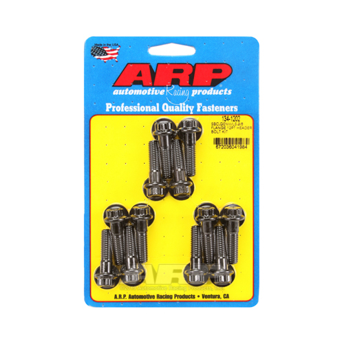 ARP Header Bolts, 12-Point Head, 30mm UHL, 3/8 in. Wrench, Steel, Black Oxide, For Chevrolet, LS Engine, Set of 12