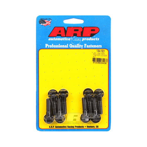 ARP Timing Cover Bolts, Hex Head, Chromoly, Black Oxide, For Chevrolet, 4.8, 5.3, 5.7, 6.0, 6.2, 7.0L, Kit