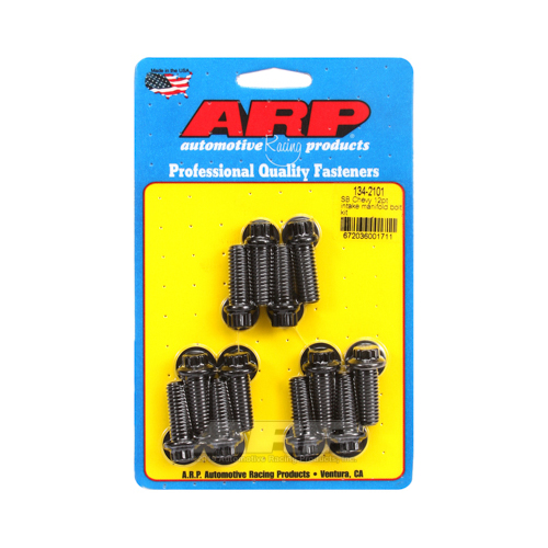 ARP Bolts, Intake Manifold, 12-point Head, Chromoly, Black Oxide, For Chevrolet 265-400, 180000psi, Kit