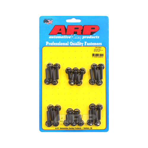 ARP Coil Bracket Bolts, Hex Head, Steel, Black, For Chevrolet, LS, Set of 16