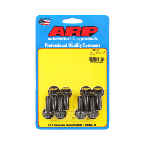 ARP Motor Mount Bolts, Black Oxide, 12-Point, Mount to Block, For Chevrolet, LS, Set of 8