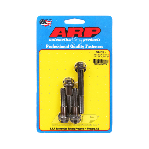 ARP Water Pump Bolts, Hex, Steel, Black Oxide, For Chevrolet, Small Block, Short, Set of 4