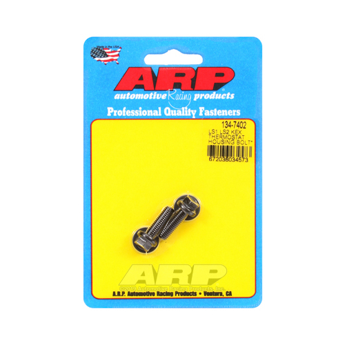 ARP Thermostat Housing Bolts, Black Oxide, Hex, For Chevrolet, Small Block, LS1/LS6, Kit