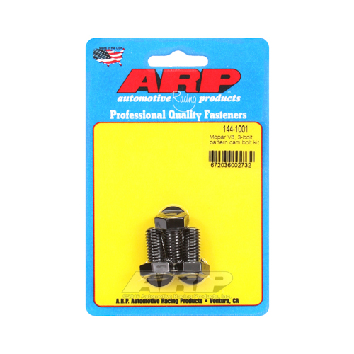 ARP Cam Bolts, High Performance, Black Oxide, 3/8 in.-16 Thread, For Chrysler, Big Block R/RB, Set of 3