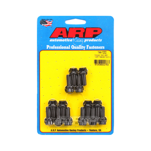 ARP Header Bolts, 12-Point, Custom 450, Black Oxide, For Chrysler, Small Block, Set of 14