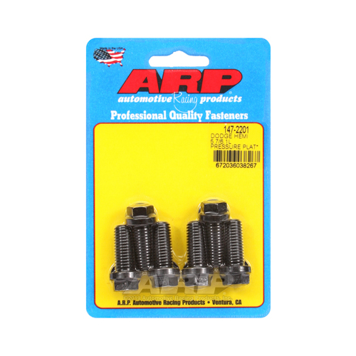 ARP Pressure Plate Bolts, High Performance Series, 10mm x 1.50 Thread, Chromoly, Black, For Chrysler, 5.7L, 6.1L, Kit