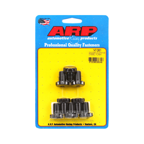 ARP Flexplate Bolts, Pro Series, 12-point, 8740 Chromoly, Black Oxide, For Dodge, 5.9L Diesel, Set of 8
