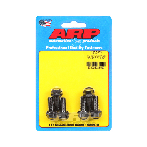 ARP Pressure Plate Bolts, Hex Head, Chromoly Steel, Black Oxide, For Ford, 5.0L, Kit