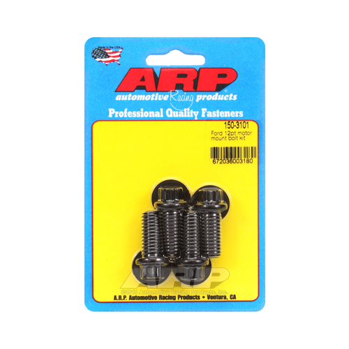 ARP Motor Mount Bolts, Black Oxide, 12-Point, Mount to Frame, For Ford, 255, 260, 289, 302, 351W, Set