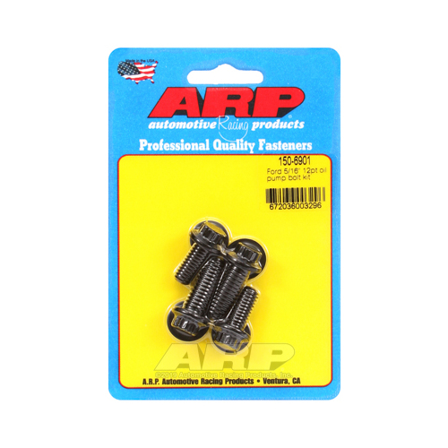 ARP Oil Pump Fasteners, Bolts, 12-Point, Chromoly, Black Oxide, For Ford, V8, Set of 4