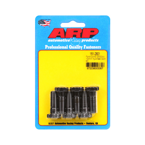 ARP Flywheel Bolts, High Performance, Chromoly, Black Oxide, 12-point, 10mm x 1, For Ford, 2.0L, Set of 6