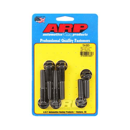 ARP Bellhousing Bolts, Hex, 7/16-14 in. Thread, Steel, Black Oxide, For Ford, 289, 302, 351W, Kit