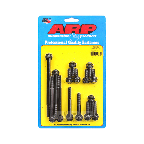 ARP Timing Cover and Aluminum Water Pump Bolts, Chromoly, Black Oxide, 12-Point Hex Head, For Ford, 289, 302, Kit