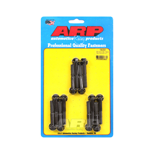ARP Bolts, Intake Manifold, Hex Head, Chromoly, Black Oxide, For Ford 260-289-302, 351W, 180000psi, Kit