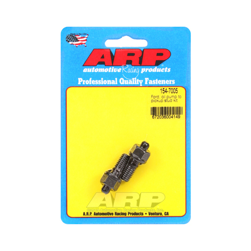 ARP Oil Pump Fasteners, Bolts, Pump to Pickup, Hex Head, Chromoly, Black Oxide, For Ford, V8, Kit
