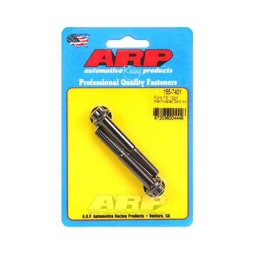 ARP Thermostat Housing Bolts, Black Oxide, 12-Point, For Ford, Set