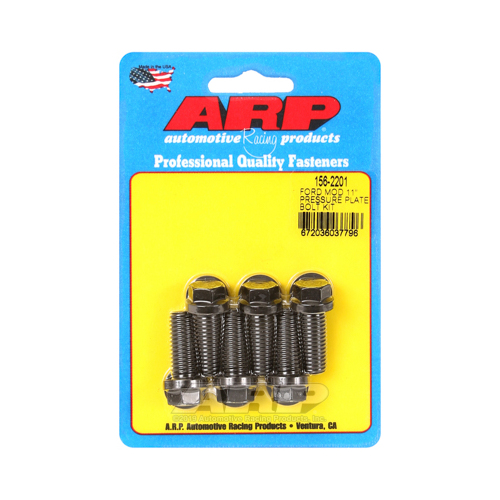 ARP Pressure Plate Bolts, Hex Head, Chromoly, Black Oxide, 10mm x 1.5 Thread, Washers, For Ford, 4.6L, 5.4L, Kit