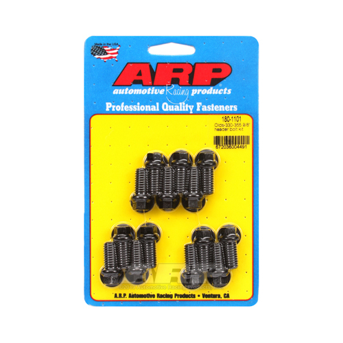 ARP Header Bolts, Hex Head, Custom 450, Black Oxide, For Oldsmobile, Big, Small Block, V8, Set of 14