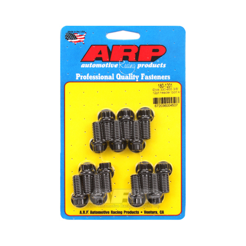 ARP Header Bolts, 12-Point, Custom 450, Black Oxide, For Oldsmobile, Big, Small Block, V8, Set of 14