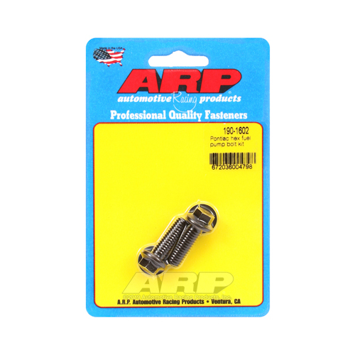 ARP Fuel Pump Bolts, Chromoly, Black Oxide, Hex, For Pontiac, V8, Kit