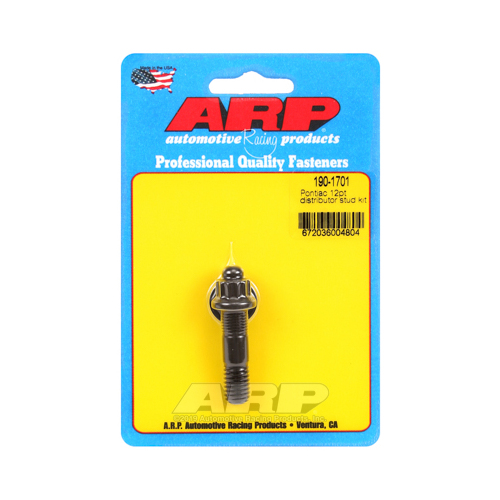 ARP Distributor Stud, Steel, Black Oxide, 12-Point, For Pontiac, Each