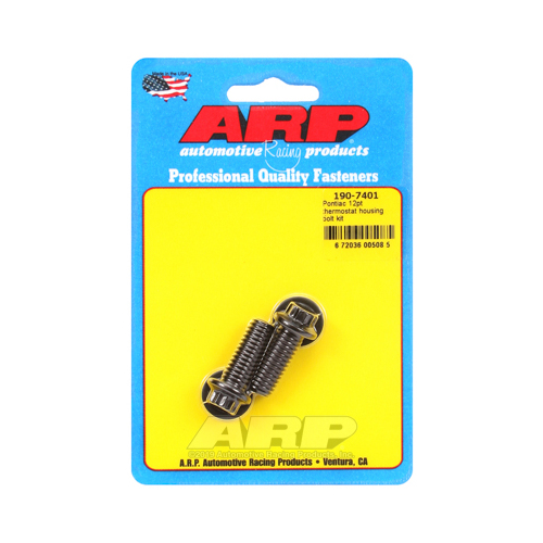 ARP Thermostat Housing Bolts, Black Oxide, 12-Point, For Pontiac, Set