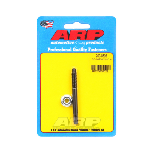 ARP Air Cleaner Stud/Nut, Steel, Black Oxide, 1/4 in.-20 Thread, 2.700 in. Length, Each