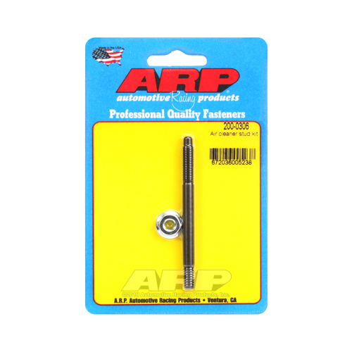 ARP Air Cleaner Stud/Nut, Steel, Black Oxide, 1/4 in.-20 Thread, 3.200 in. Length, Each