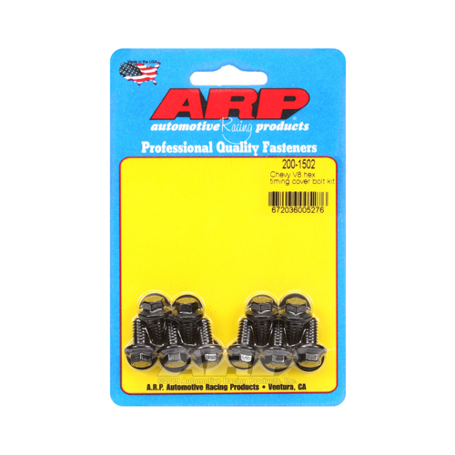 ARP Timing Cover Bolts, Chromoly, Black Oxide, Hex Head, For Chevrolet, Big, Small Block, Kit