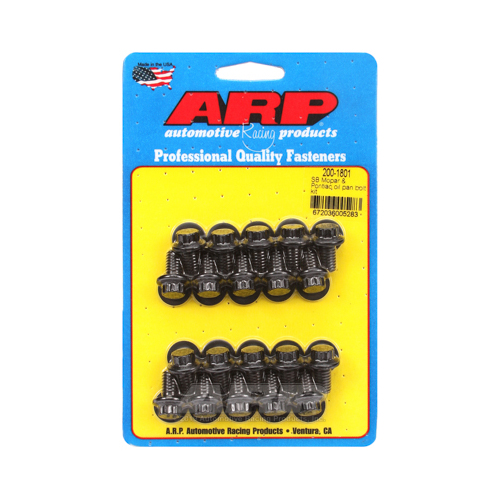 ARP Oil Pan Bolts, Black Oxide 12-Point, Mopar/For Pontiac Small Block, Each