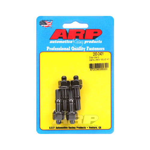 ARP Carburetor Studs, Black Oxide, 5/16-18/24 in. x 1.700 in. Long, Set of 4