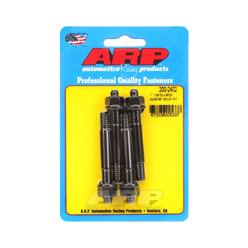 ARP Carburetor Studs, Black Oxide, 5/16-18/24 in. x 2.700 in. Long, Set of 4