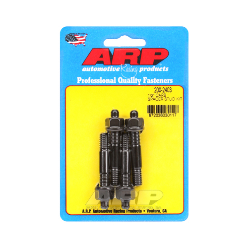 ARP Carburetor Studs, Black Oxide, 5/16-18/24 in. x 2.225 in. Long, Set of 4