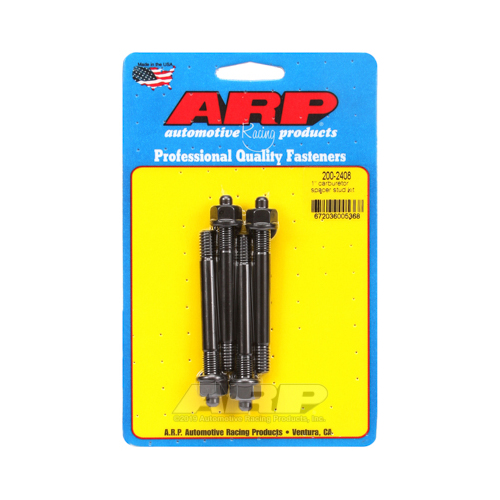 ARP Carburetor Studs, Black Oxide, 5/16-18/24 in. x 3.200 in. Long, Set of 4