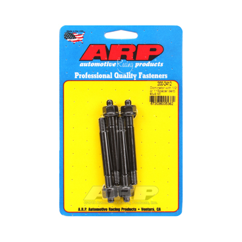 ARP Carburetor Studs, Black Oxide, 5/16-18/24 in. x 3.200 in. Long, Set of 4