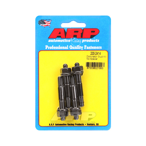 ARP Carburetor Studs, Black Oxide, 5/16-18/24 in. x 2.225 in. Long, Set of 4