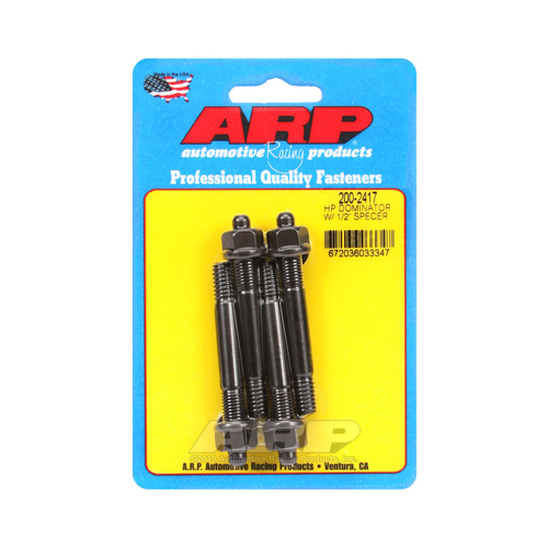 ARP Carburetor Studs, Black Oxide, 5/16-18/24 in. x 2.700 in. Long, Set of 4