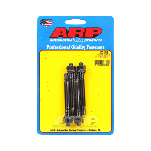 ARP Carburetor Studs, Black Oxide, 5/16-18/24 in. x 3.200 in. Long, Set of 4