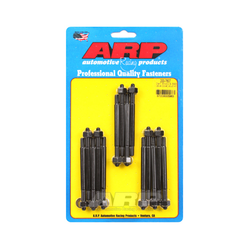 ARP Valve Cover Studs, Black Oxide Hex, Cast Aluminum Cover, Dart, Brodix, B&B, Set of 14