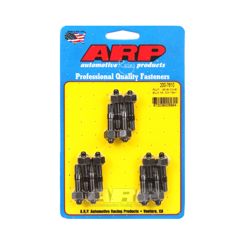 ARP Valve Cover Studs, Black Oxide Hex, Cast Aluminum Cover, Set of 12
