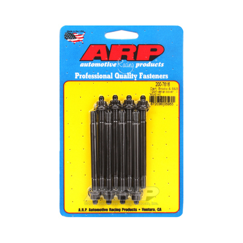 ARP Valve Cover Studs, Black Oxide 12-Point, Cast Alum Cover, DRT, BRO, B&B, Set of 8