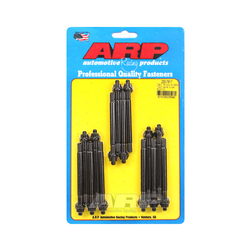 ARP Valve Cover Studs, Black Oxide 12-Point, 3.5 in. Length, Cast Aluminum Cover, DRT, BRO, B&B, Set of 14