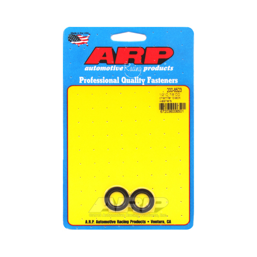 ARP Washer, Hardened, High Performance, Chamfer, Flat, 1/2 in. ID, 0.875 in. OD, Chromoly, Black Oxide, 0.12 in. Thick, Set of 2
