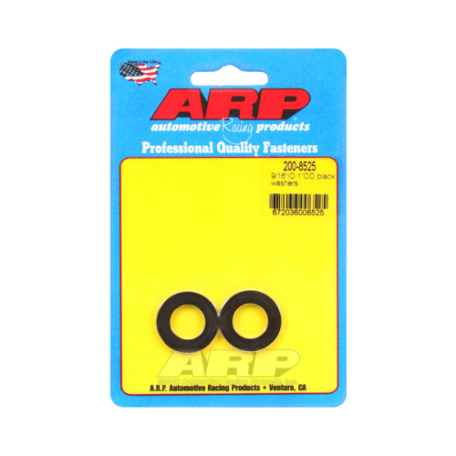 ARP Washer, Hardened, High Performance, Flat, 9/16 in. ID, 1.000 in. OD, Chromoly, Black Oxide, 0.12 in. Thick, Set of 2
