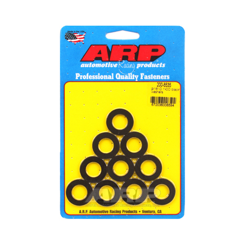 ARP Washer, Hardened, High Performance, Flat, 9/16 in. ID, 1.000 in. OD, Chromoly, Black Oxide, 0.12 in. Thick, Set of 10